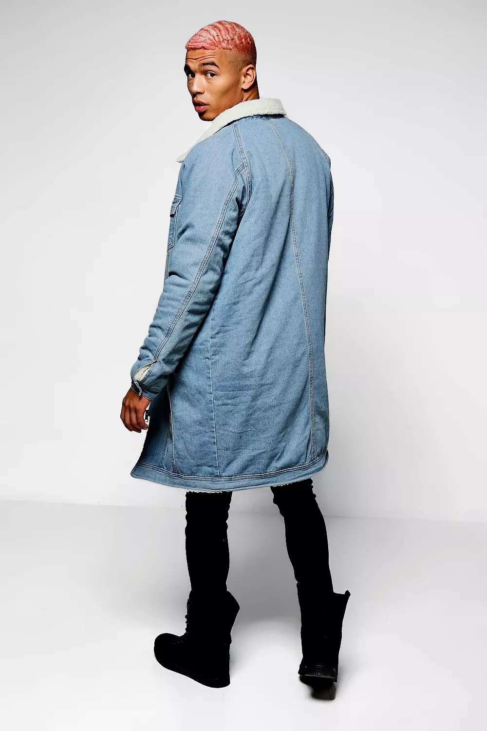 Longline denim coat on sale